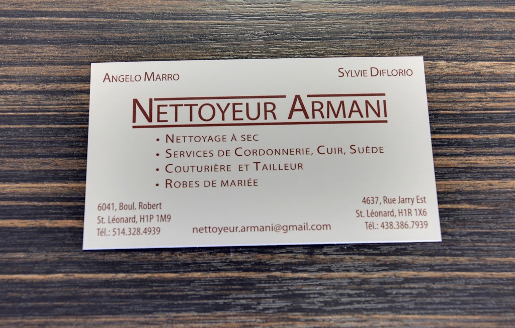 Nettoyeur Armani | 6041 Boulevard Robert, Saint-Léonard, QC H1P 1M9, Canada | Phone: (514) 328-4939