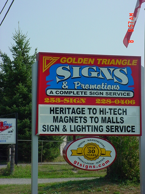 Golden Triangle Signs/GTSIGNS | 429 Richmond Rd, Prospect, ON K0A 1B0, Canada | Phone: (613) 253-7446