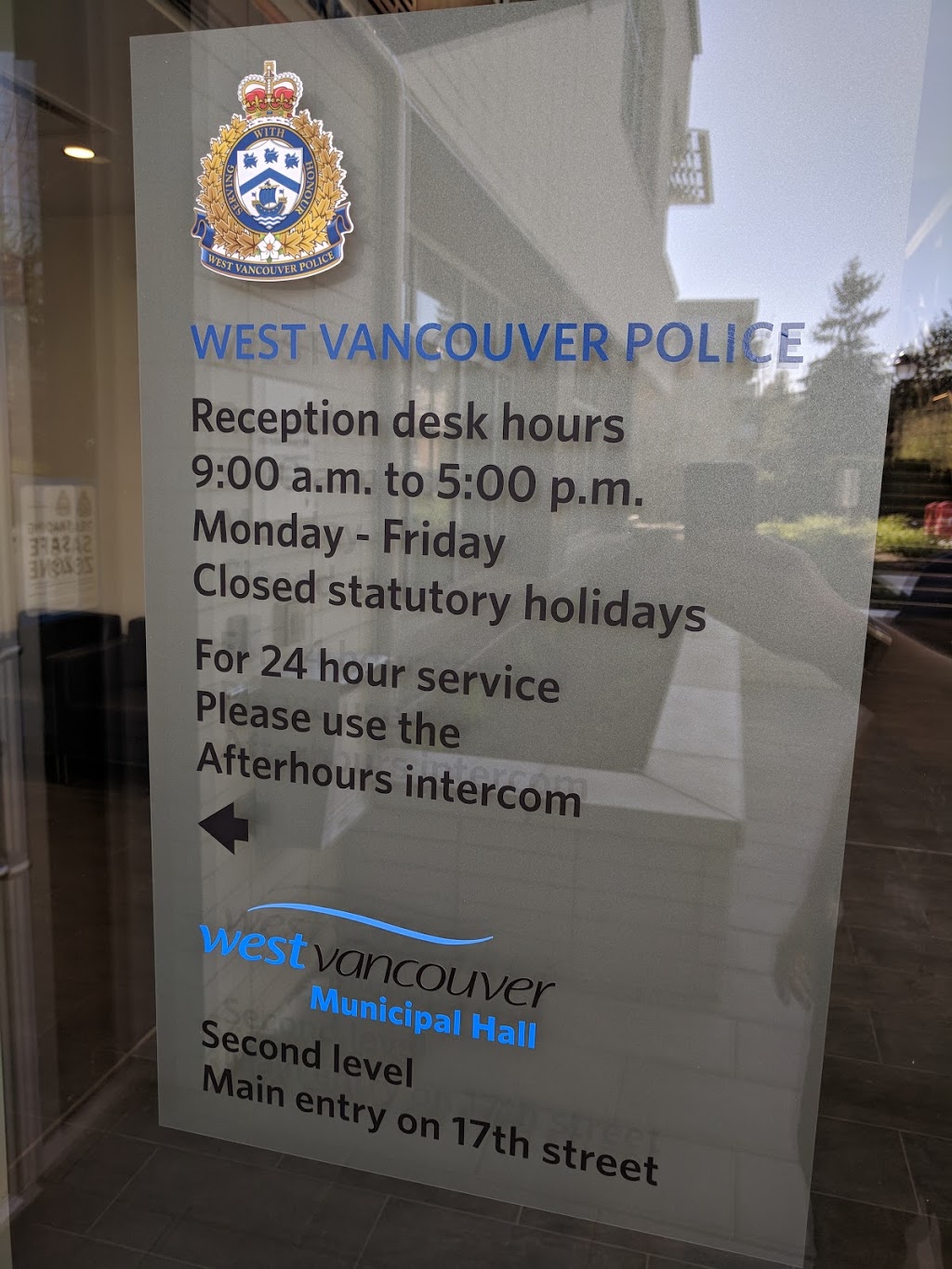 West Vancouver Police Department | 755 16th St, West Vancouver, BC V7V 0B8, Canada | Phone: (604) 925-7300