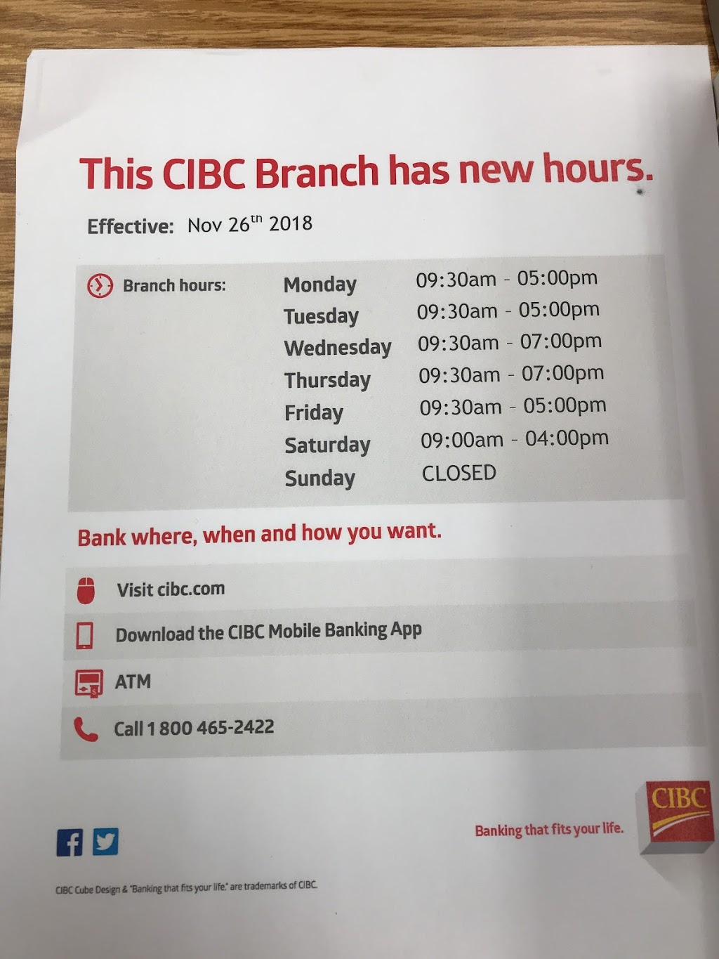 CIBC Branch (Cash at ATM only) | 33 Queensway W, Mississauga, ON L5B 1B5, Canada | Phone: (905) 270-7918