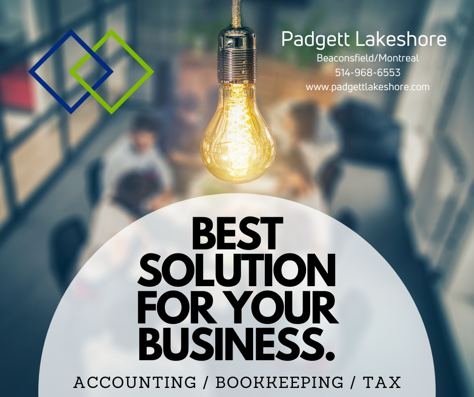 Padgett Lakeshore - Accounting Services | 306 Av Berkshire, Beaconsfield, QC H9W 1A5, Canada | Phone: (514) 968-6553