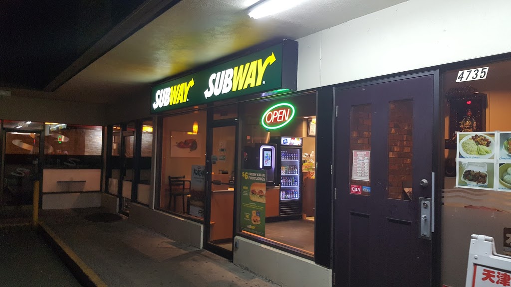 Subway | 4737 Willingdon Ave, Burnaby, BC V5H 4H8, Canada | Phone: (604) 559-5001