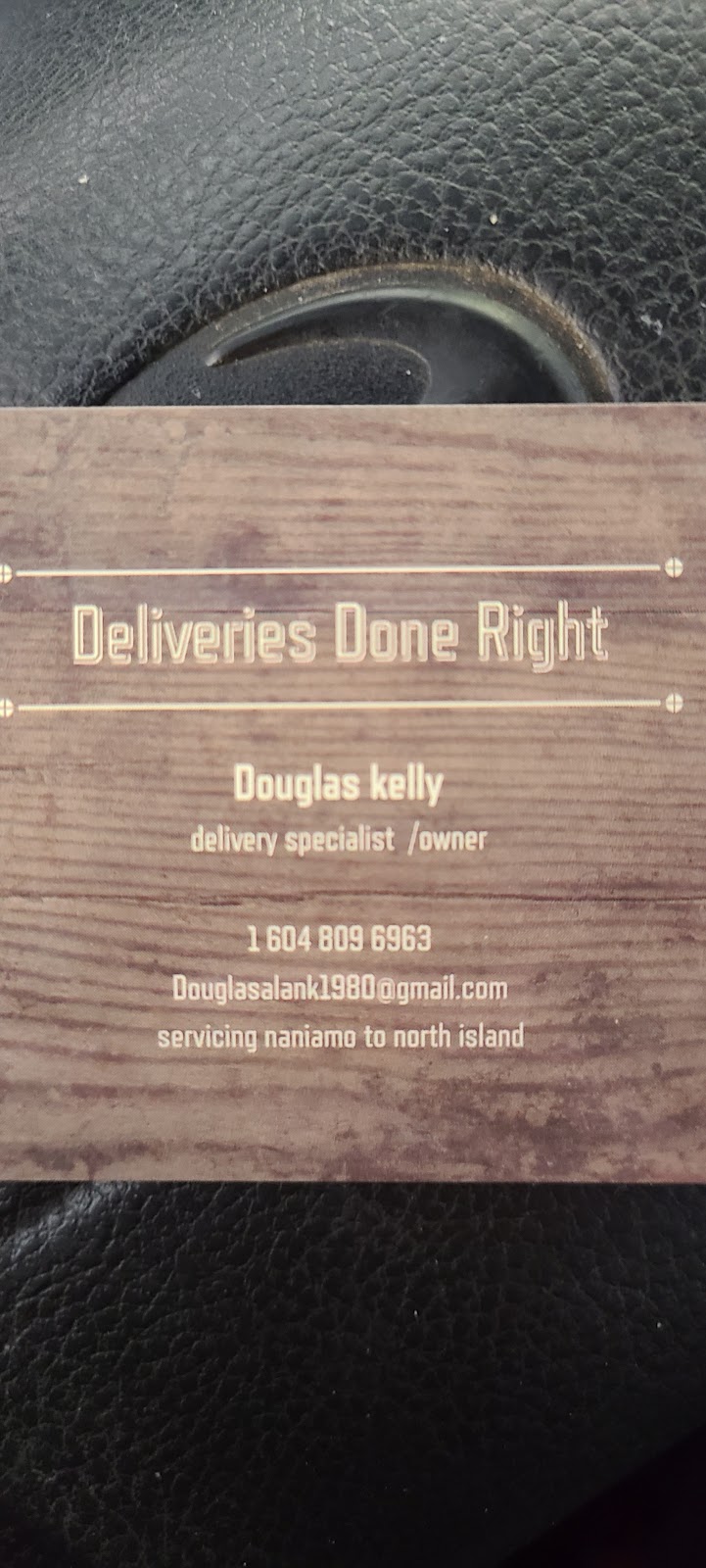 Deliveries Done Right | 3059 Shamrock Pl, Nanaimo, BC V9T 2Z6, Canada | Phone: (604) 809-6963