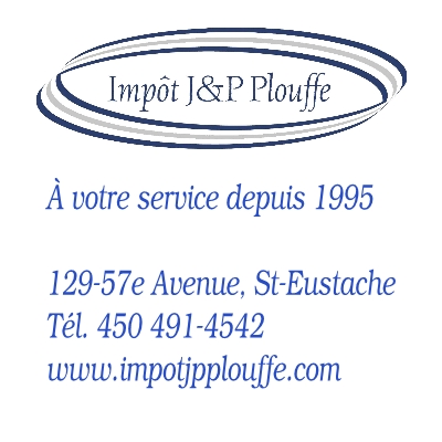 Impôt J&P Plouffe | 129 57ᵉ Avenue, Saint-Eustache, QC J7P 3L5, Canada | Phone: (450) 491-4542