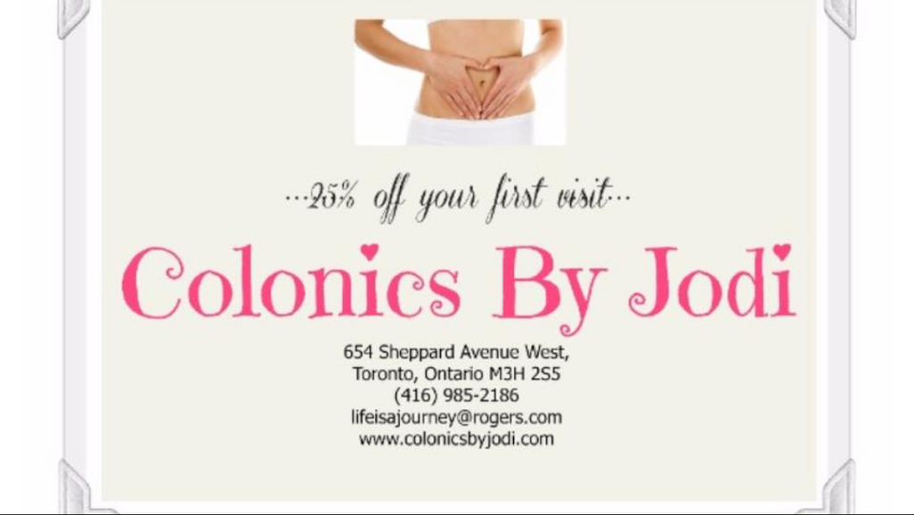 Colonics By Jodi | F2, 654 Sheppard Ave W, North York, ON M3H 2S5, Canada | Phone: (416) 985-2186