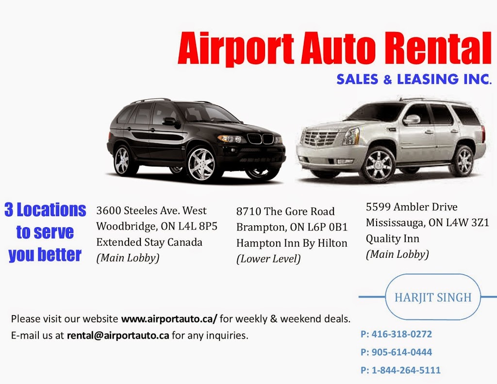 Airport Auto Rental | 5599 Ambler Dr, Mississauga, ON L4W 3Z1, Canada | Phone: (905) 614-0444