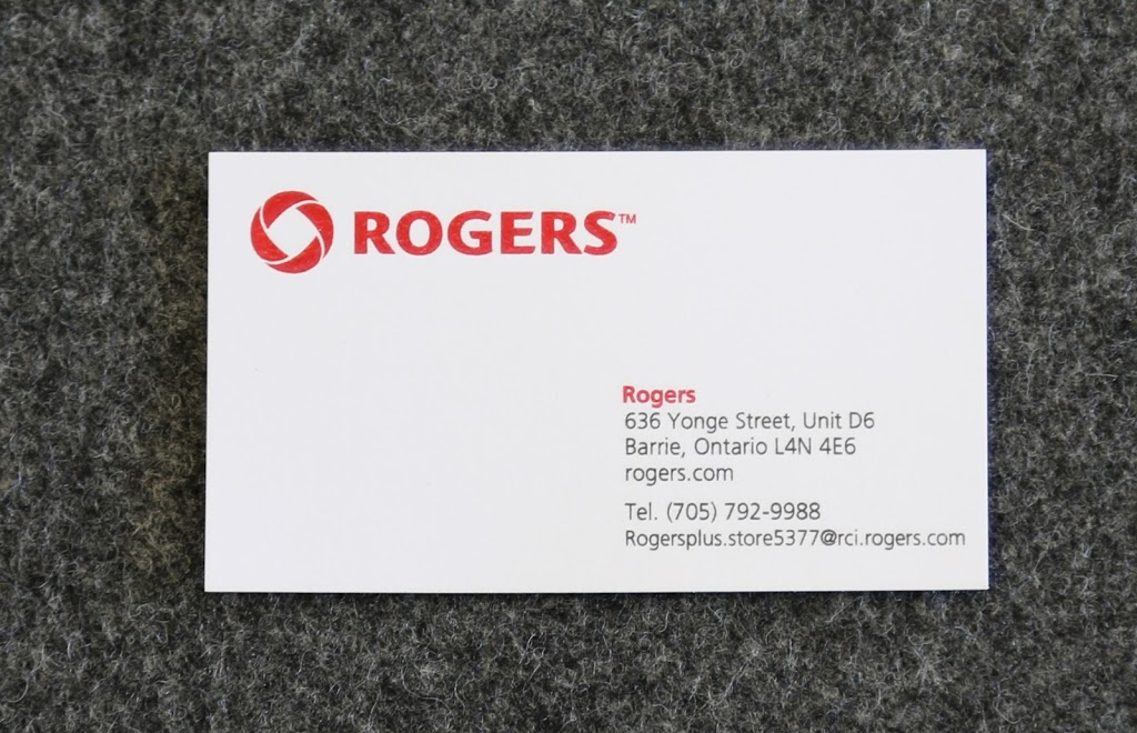 Rogers | 636 Yonge St Unit D6, Barrie, ON L4N 4E6, Canada | Phone: (705) 792-9988