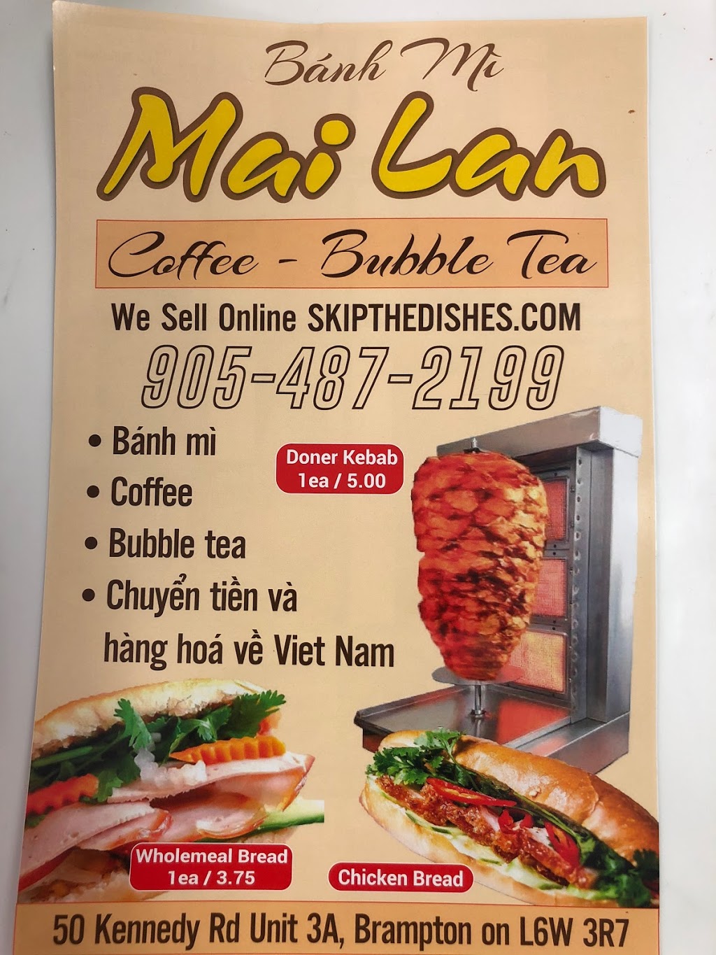 Banh Mi Mai Lan | 50 Kennedy Rd S, Brampton, ON L6W 3G2, Canada | Phone: (905) 487-2199