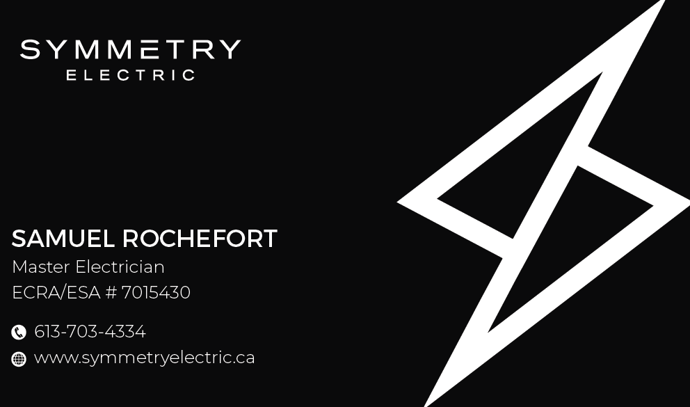 Symmetry Electric | 116 Fairmont Ave, Ottawa, ON K1Y 1X6, Canada | Phone: (613) 703-4334