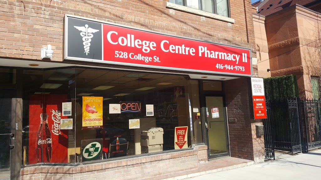 College Centre Pharmacy II | 528 College St, Toronto, ON M6G 1A6, Canada | Phone: (416) 944-9793