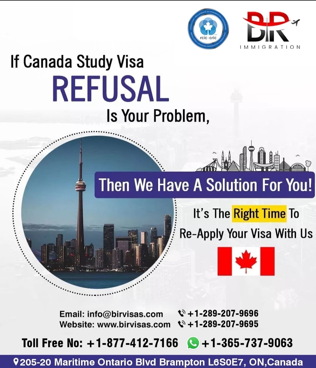 BIR IMMIGRATION SERVICES LTD | 20 Maritime Ontario Blvd #205, Brampton, ON L6S 0E7, Canada | Phone: (289) 207-9696