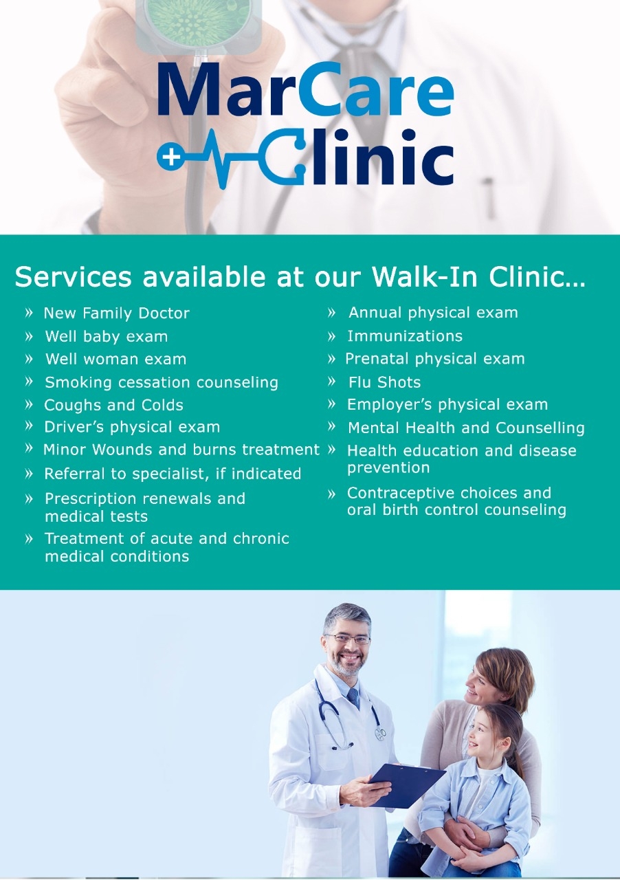 MarCare Clinic | 1461 Main St W, Hamilton, ON L8S 1C9, Canada | Phone: (289) 389-7797