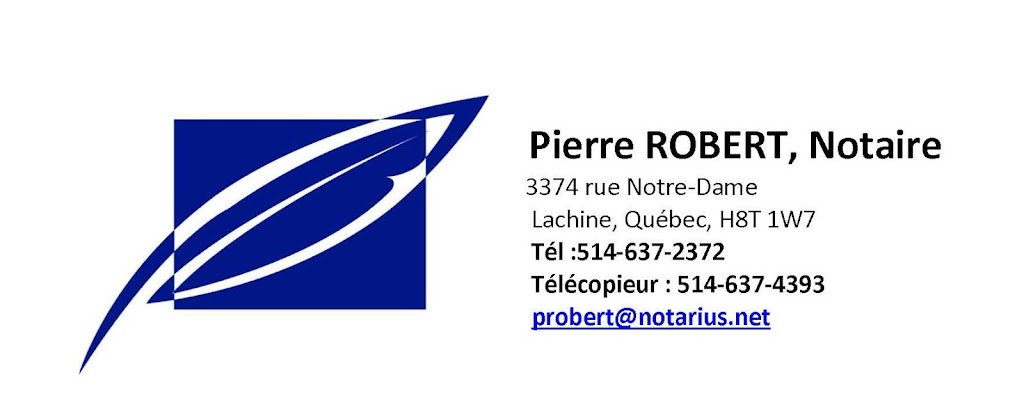 Pierre ROBERT Notaire | 3374 Rue Notre Dame, Lachine, QC H8T 1W7, Canada | Phone: (514) 637-2372