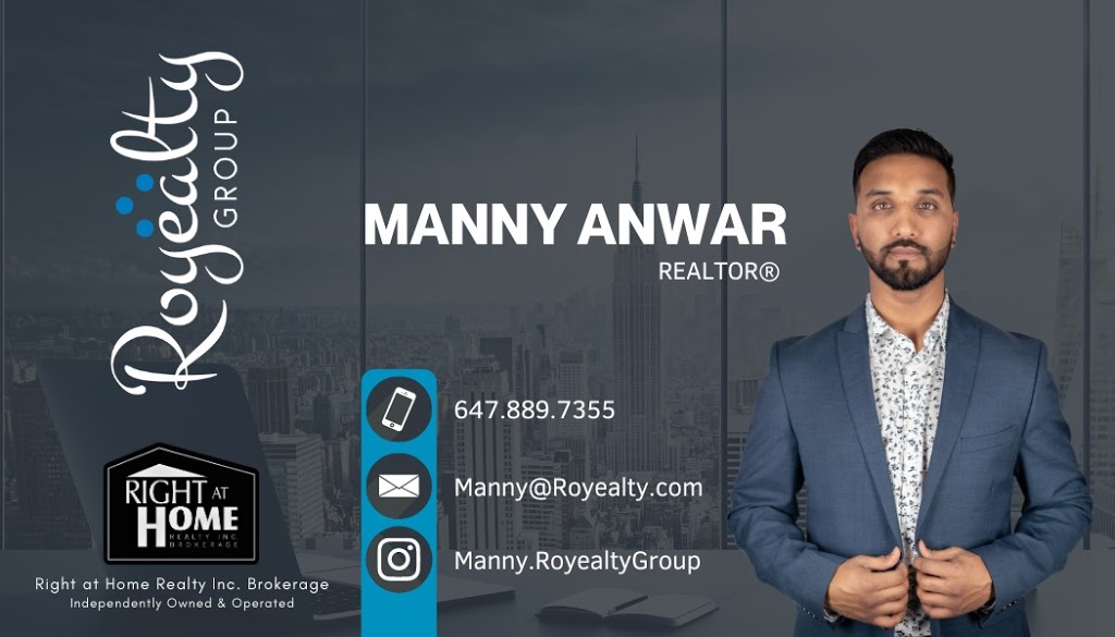 Manny Anwar Realtor | Right at Home Realty Inc. | 480 Eglinton Ave W Unit #30, Mississauga, ON L5R 0G2, Canada | Phone: (647) 889-7355