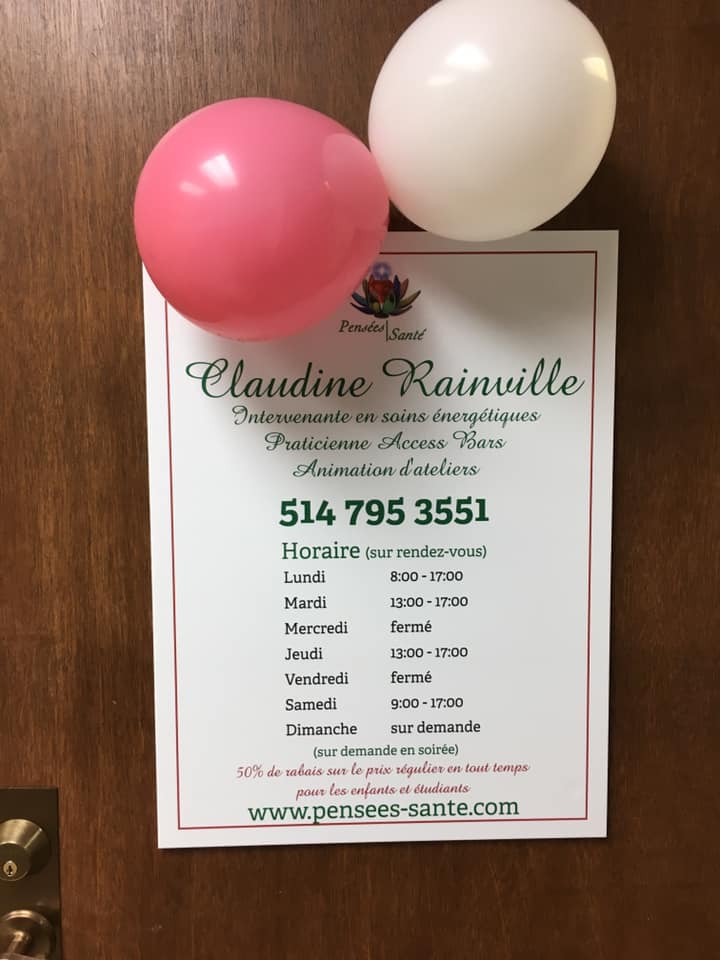 Pensées Santé - Claudine Rainville | 109-640 Rue Dorchester, Saint-Jean-sur-Richelieu, QC J3B 5A4, Canada | Phone: (514) 795-3551