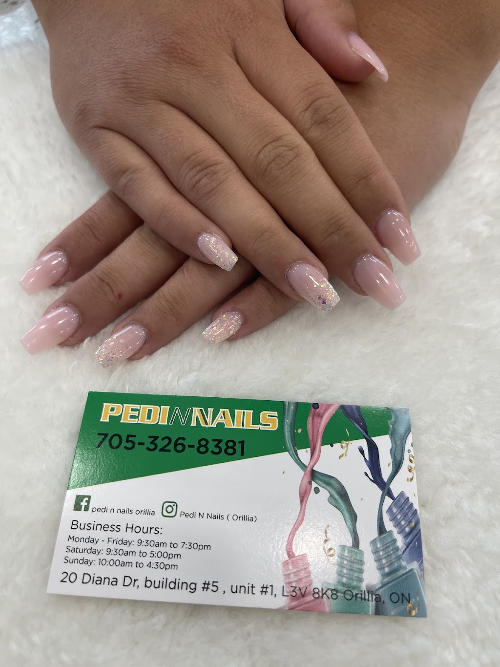 Pedi N Nails Orillia | 20 Diana Dr, Building #5, Unit #1, Orillia, ON L3V 8K8, Canada | Phone: (705) 561-6964