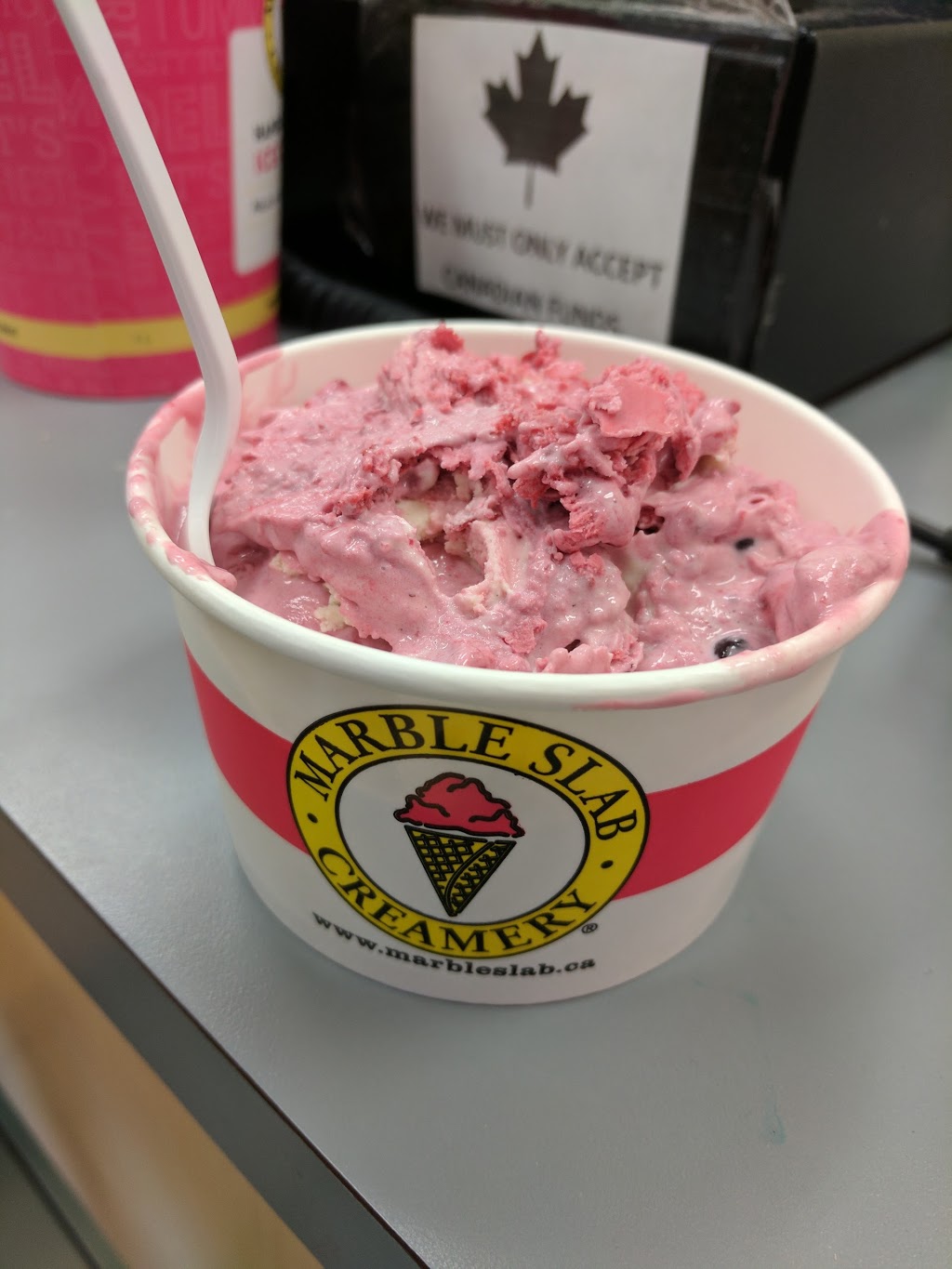 Marble Slab Creamery- Milton | 1003 Maple Ave, Milton, ON L9T 0A5, Canada | Phone: (905) 876-0577