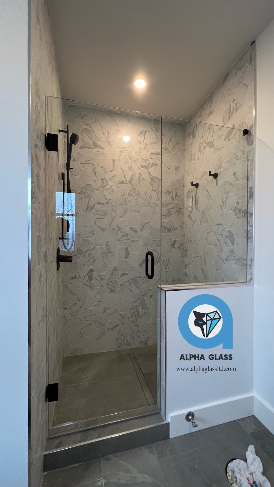 Shower glass and glass railing- Alpha Glass | 4066 Dundas St, Burnaby, BC V5C 1A7, Canada | Phone: (778) 952-1360