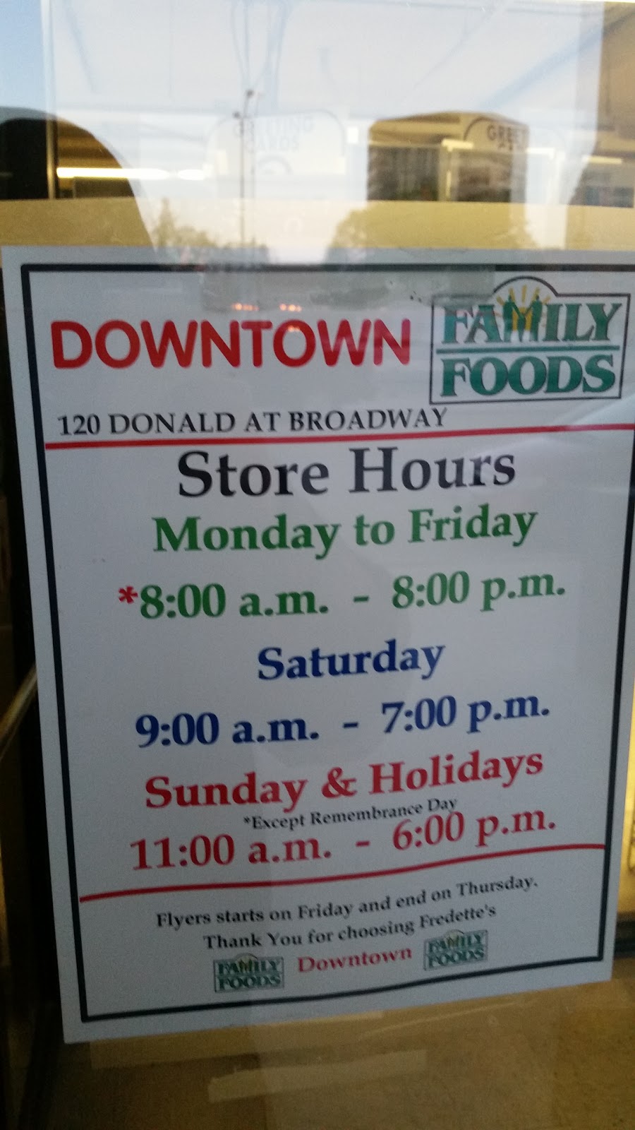 Downtown Family Foods | 120 Donald St #1, Winnipeg, MB R3C 4G2, Canada | Phone: (204) 947-6645