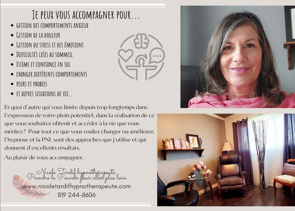 Nicole Tardif Hypnothérapeute | 3155 de, Rue de Chambois, Trois-Rivières, QC G8Y 3M7, Canada | Phone: (819) 244-8606