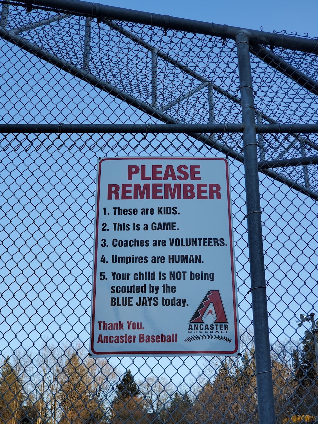 Ancaster Little League Ball Pk | 268 Jerseyville Rd W, Ancaster, ON L9G 1Z6, Canada | Phone: (905) 648-4244