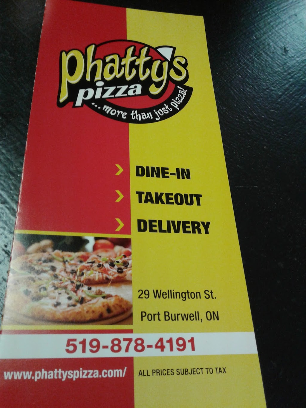 Phattys Pizza | 29 Wellington St, Port Burwell, ON N0J 1T0, Canada | Phone: (519) 878-4191