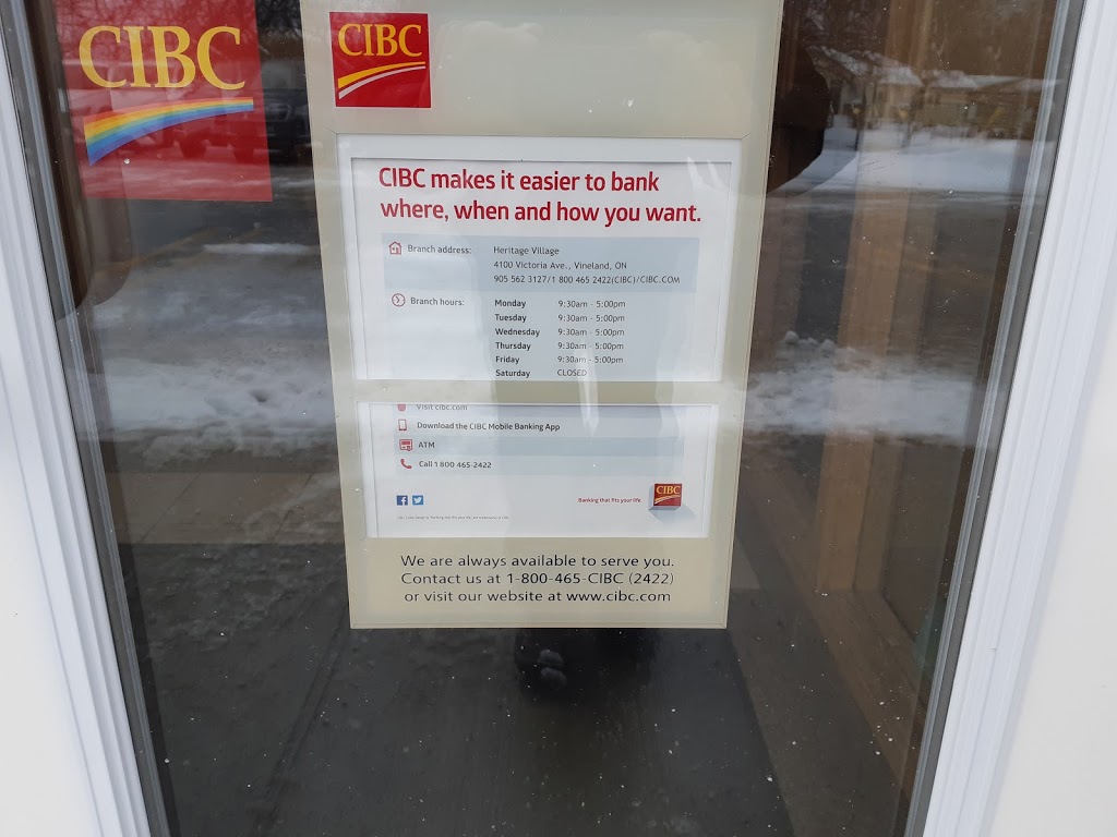 CIBC Branch with ATM | 4100 Victoria Ave, Vineland, ON L0R 2C0, Canada | Phone: (905) 562-3127