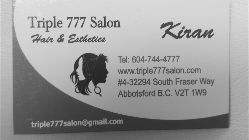 Triple 777 Hair & Esthetics | 4#32294, S Fraser Way, Abbotsford, BC V2T 1W9, Canada | Phone: (604) 744-4777