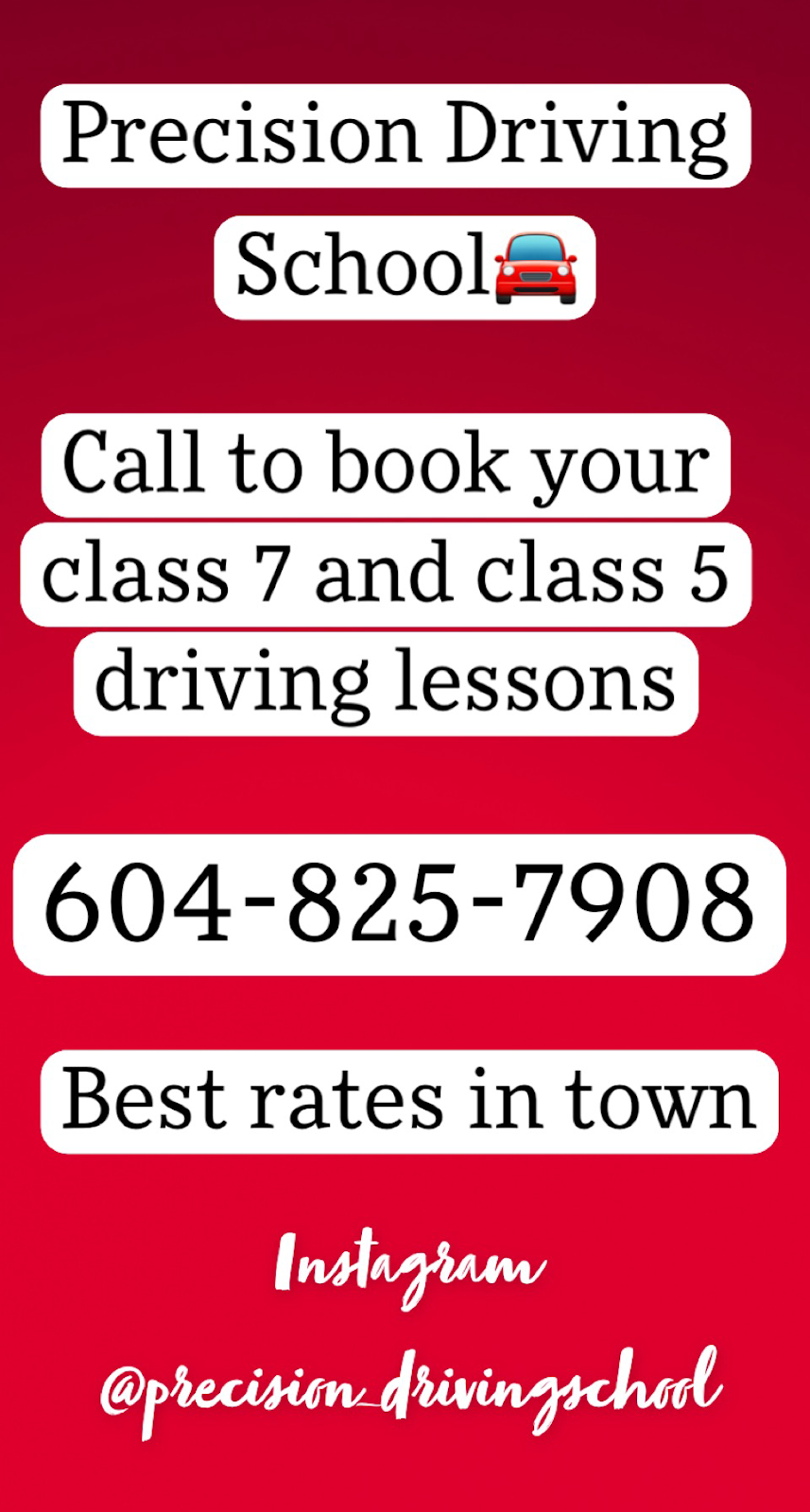 Precision Driving School - Surrey | 13918 58 Ave, Surrey, BC V3X 3N8, Canada | Phone: (604) 825-7908