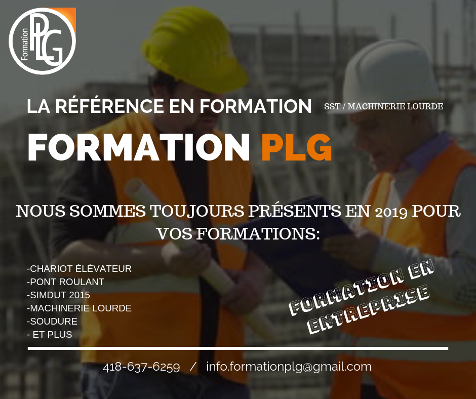 FORMATION PLG | 200 Bd Wallberg, Dolbeau-Mistassini, QC G8L 6A5, Canada | Phone: (418) 637-6259