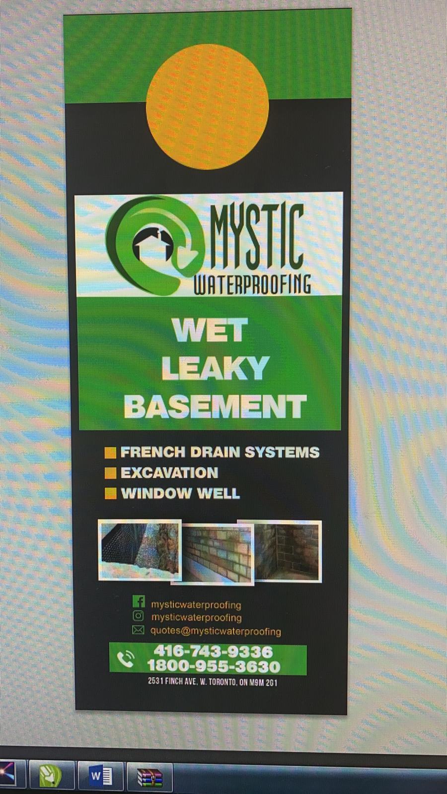 Mystic Waterproofing | 2529 Finch Ave W, North York, ON M9M 2E9, Canada | Phone: (800) 955-3630