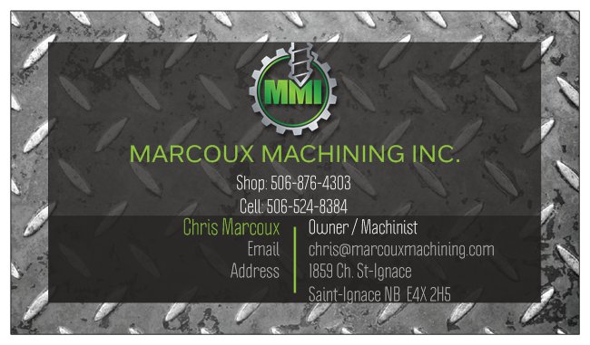 Marcoux Machining | 1859 Chem. Saint-Ignace Station, Saint-Ignace, NB E4X 2H5, Canada | Phone: (506) 876-4303