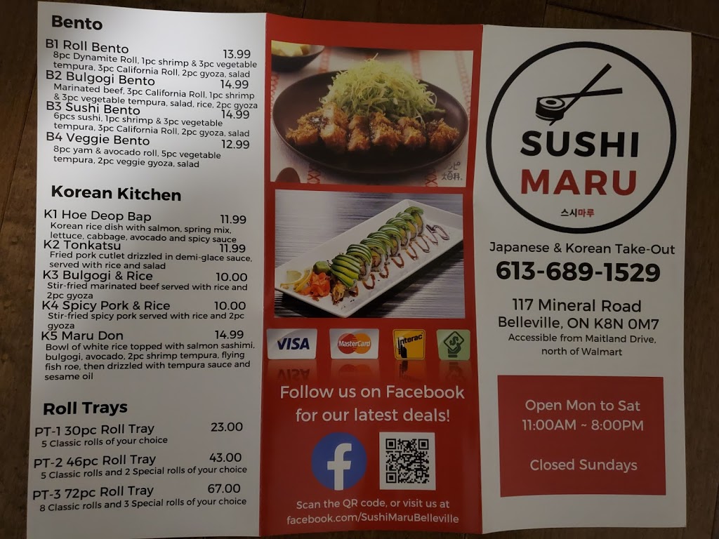 Sushi Maru | 117 Mineral Rd, Belleville, ON K8N 0M7, Canada | Phone: (613) 689-1529