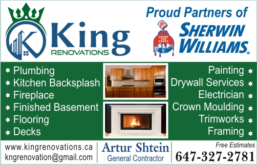 KING RENOVATIONS | 94 Tango Cres, Newmarket, ON L3X 0K4, Canada | Phone: (647) 327-2781