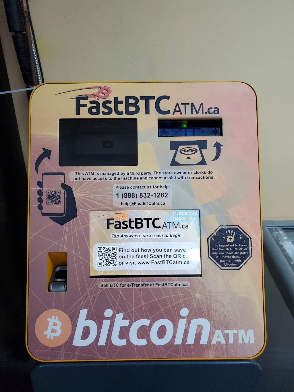 FastBTC Bitcoin ATM - Fresh Choice Store | 809 OConnor Dr, East York, ON M4B 2S7, Canada | Phone: (888) 832-1282