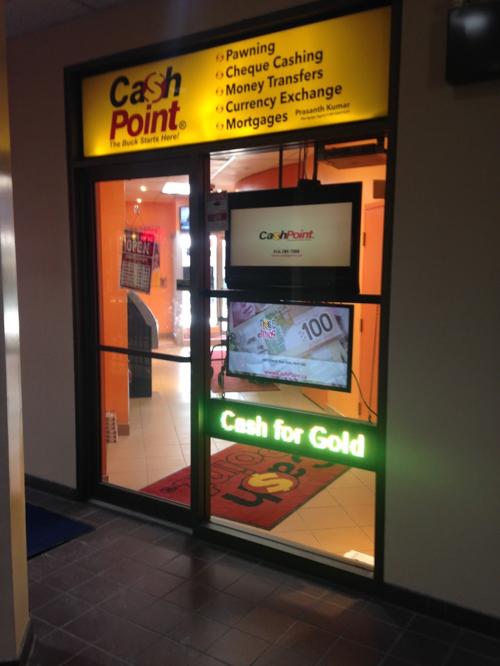 Cash Point | 3852 Finch Ave E, Scarborough, ON M1T 3T9, Canada | Phone: (416) 284-7000