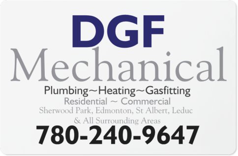 DGF Mechanical | 123 Lago Lindo Crescent NW, Edmonton, AB T5Z 1Y3, Canada | Phone: (780) 240-9647