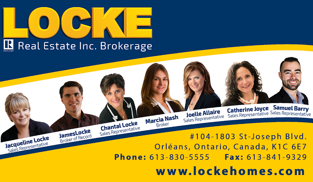 Locke Real Estate Inc. | 1803 St Joseph Blvd #104, Orléans, ON K1C 6E7, Canada | Phone: (613) 830-5555