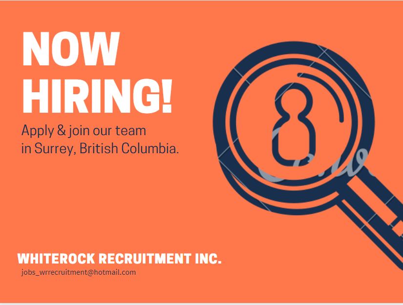 Whiterock Recruitment Inc. | 1851 Southmere Crescent E, Surrey, BC V4A 7A5, Canada | Phone: (778) 536-2362