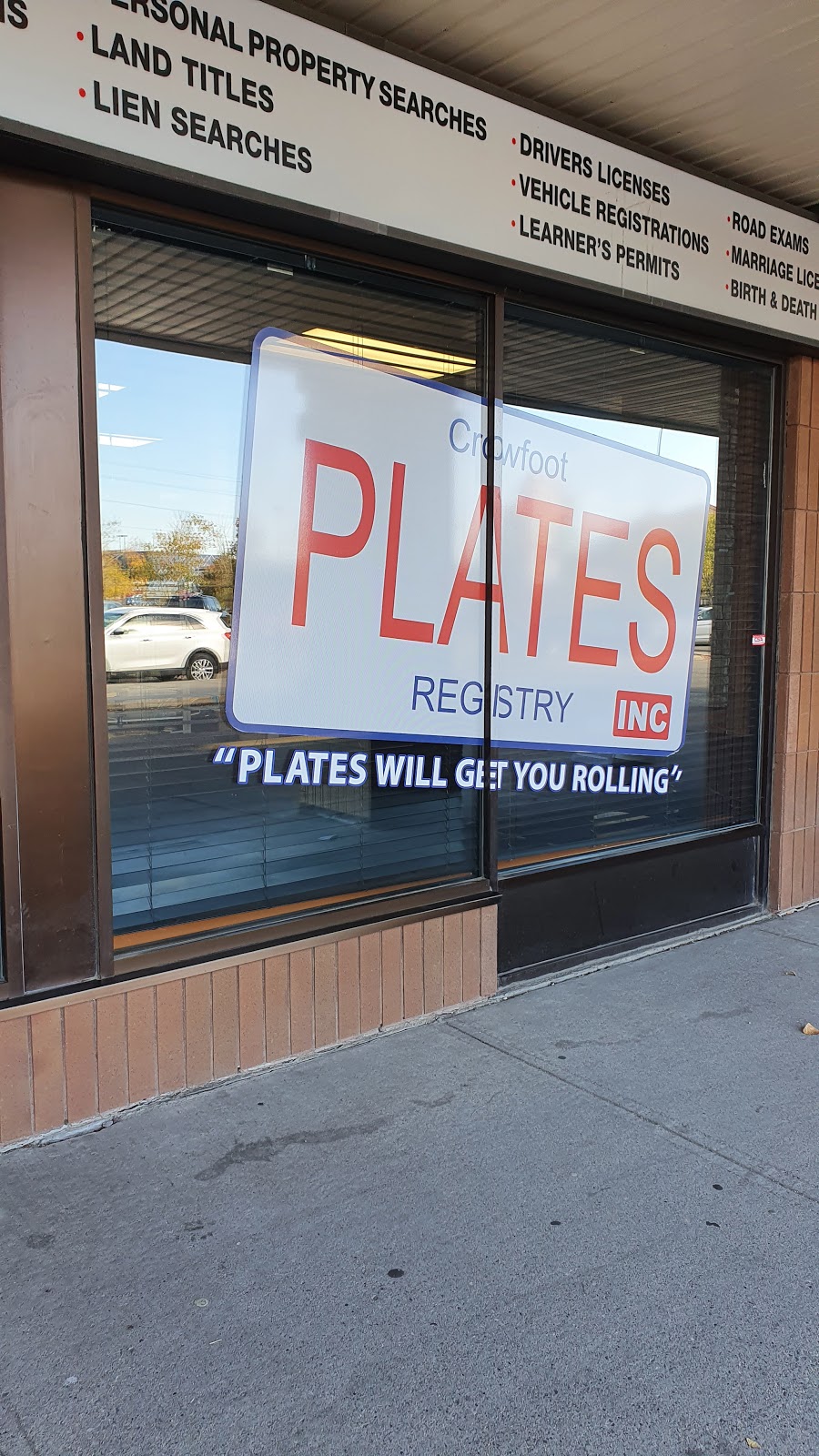 Crowfoot Plates Registry Inc | 49 Crowfoot Way NW, Calgary, AB T3G 2L4, Canada | Phone: (403) 241-7951