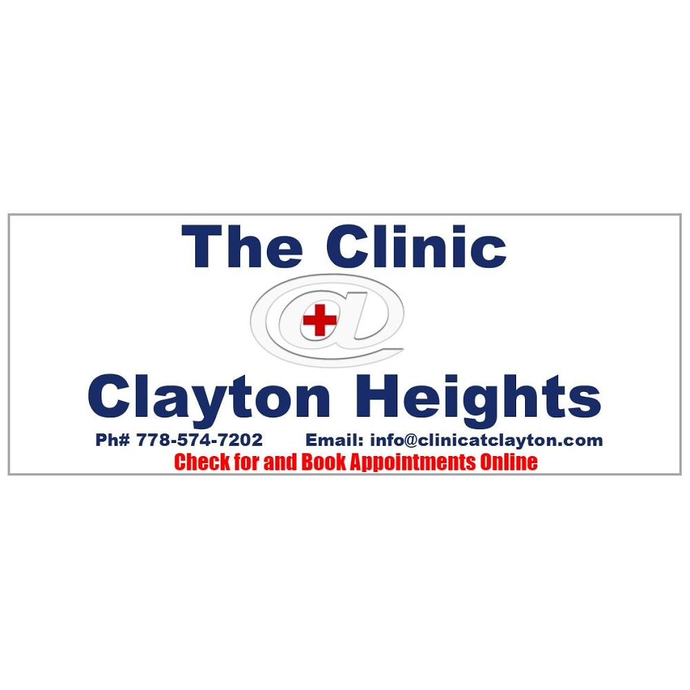 The Clinic at Clayton Heights | 7170 188 St #103, Surrey, BC V4N 6R4, Canada | Phone: (778) 574-7202