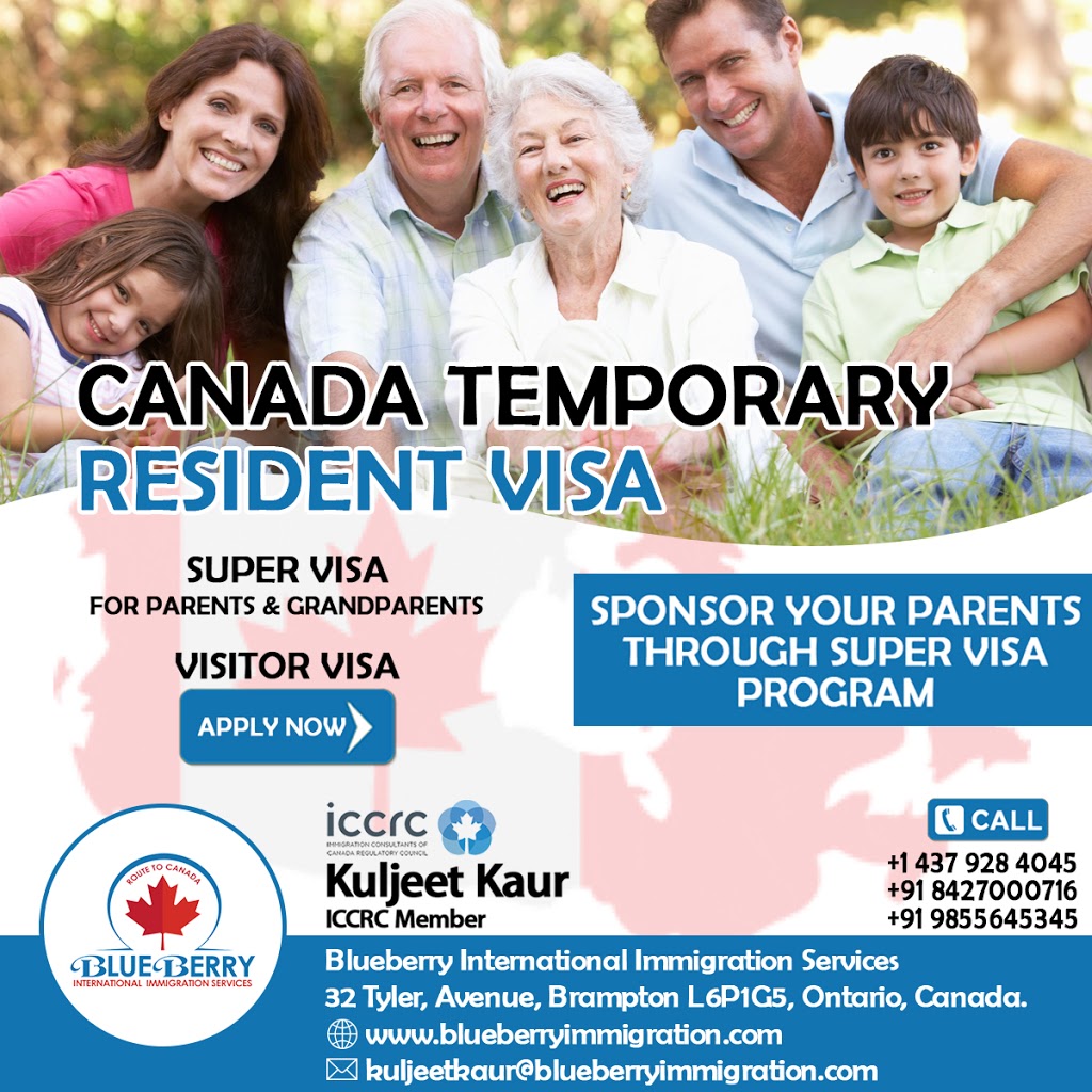 Blueberry International Immigration Services | 32 Tyler Ave, Brampton, ON L6P 1G5, Canada | Phone: (437) 928-4045