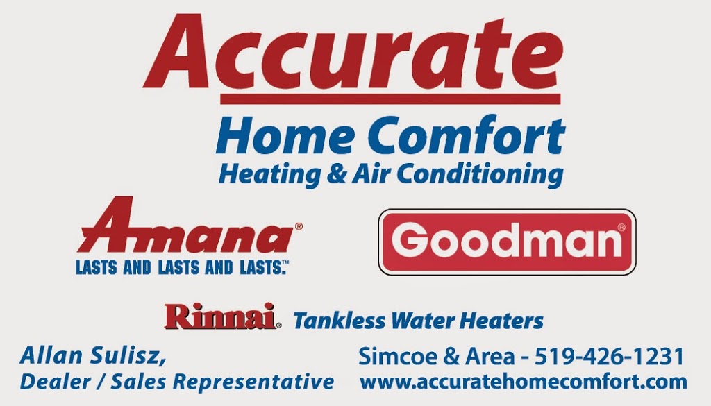 Accurate Home Comfort | 228 Dean St, Simcoe, ON N3Y 1J8, Canada | Phone: (519) 426-1231