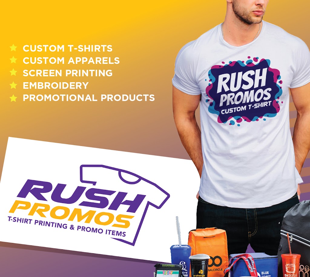 Rush Promos T-Shirt Printing & Promo Items | 3100 Ridgeway Dr Unit# 10, Mississauga, ON L5L 5M5, Canada | Phone: (905) 997-7455