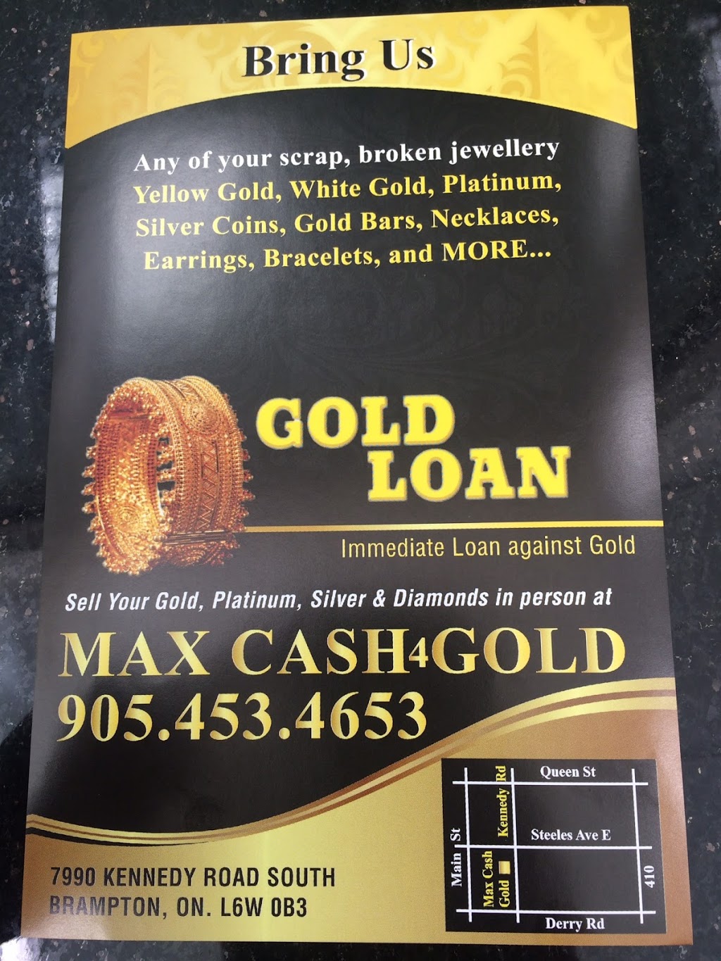 MAX Cash 4 Gold | 7990 Kennedy Rd S #11, Brampton, ON L6W 0A2, Canada | Phone: (905) 453-4653