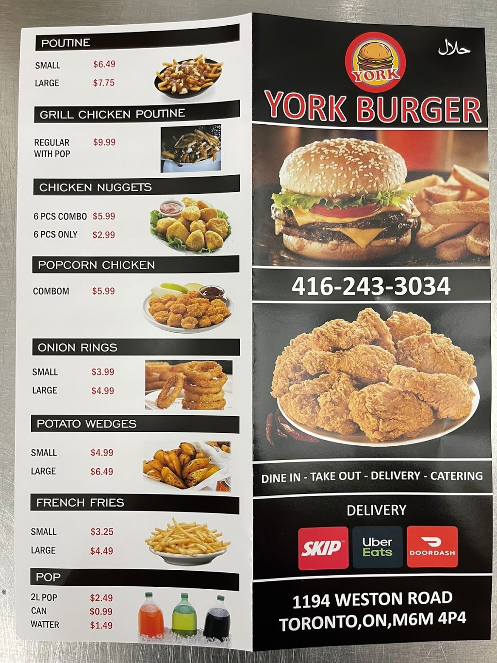 york burger | 1194 Weston Rd, York, ON M6M 4P4, Canada | Phone: (416) 243-3034