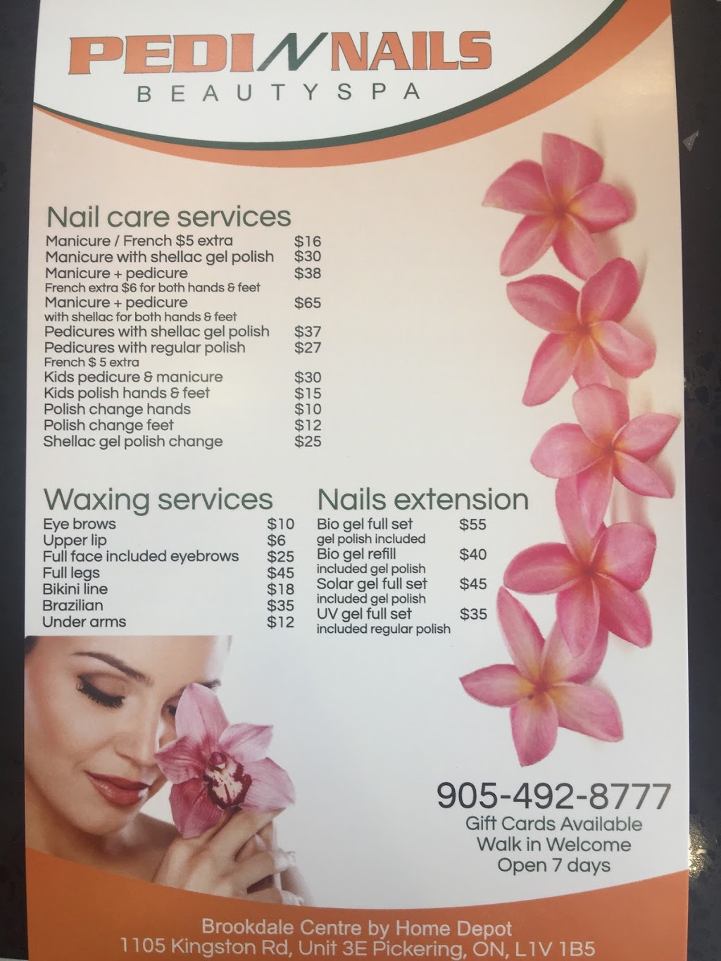 Pedi n Nails | 1105 Kingston Rd unit 3E, Pickering, ON L1V 1B5, Canada | Phone: (905) 492-8777