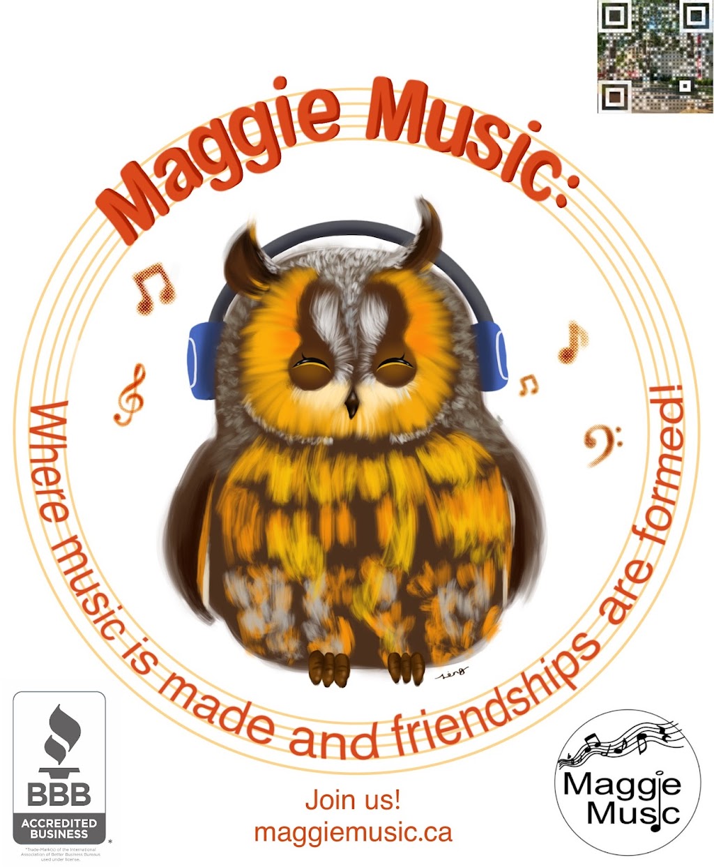 Maggie Music | 1750 Carrick St, Victoria, BC V8R 2M2, Canada | Phone: (250) 686-9609