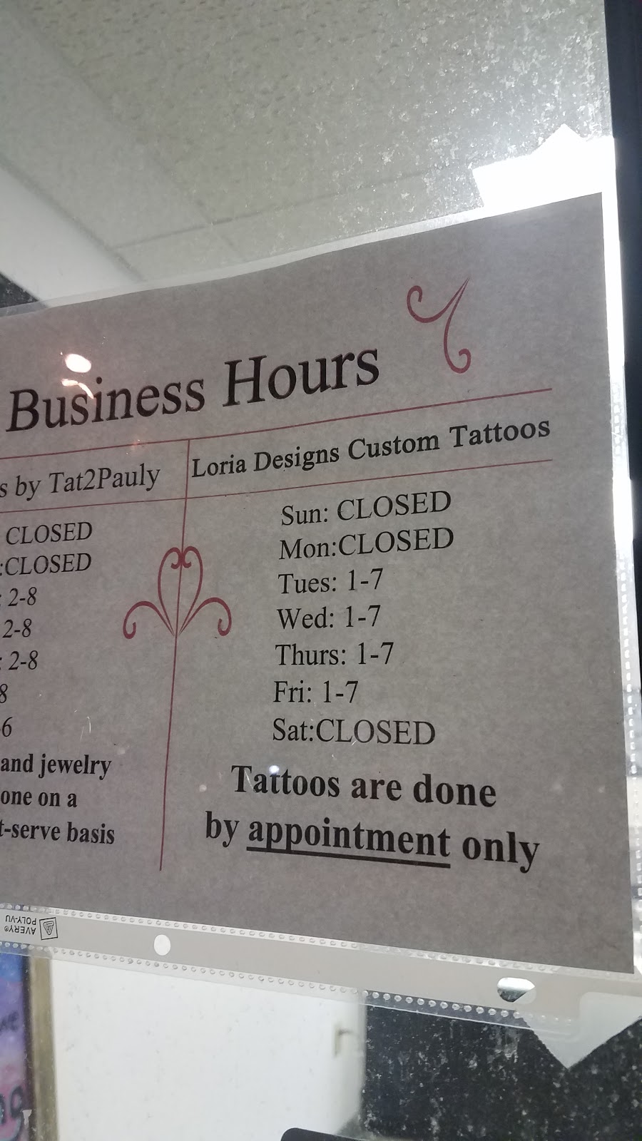 Loria Designs Custom Tattoos | 7 Furnace St, Norfolk, NY 13667, USA