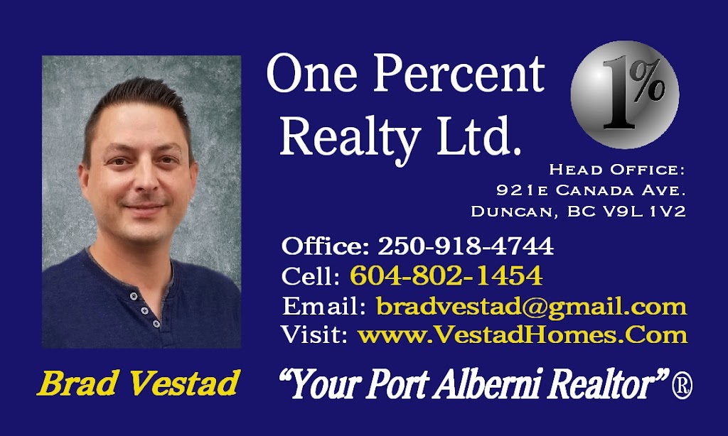 1% Realty Ltd | 8206 Dickson Dr, Port Alberni, BC V9Y 9B4, Canada | Phone: (250) 918-4744